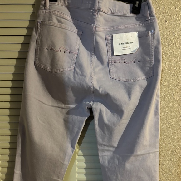 7 For All Mankind Lilac Purple Raw Hem Jeans with Crystals NWT Designer Denim - Picture 2 of 8
